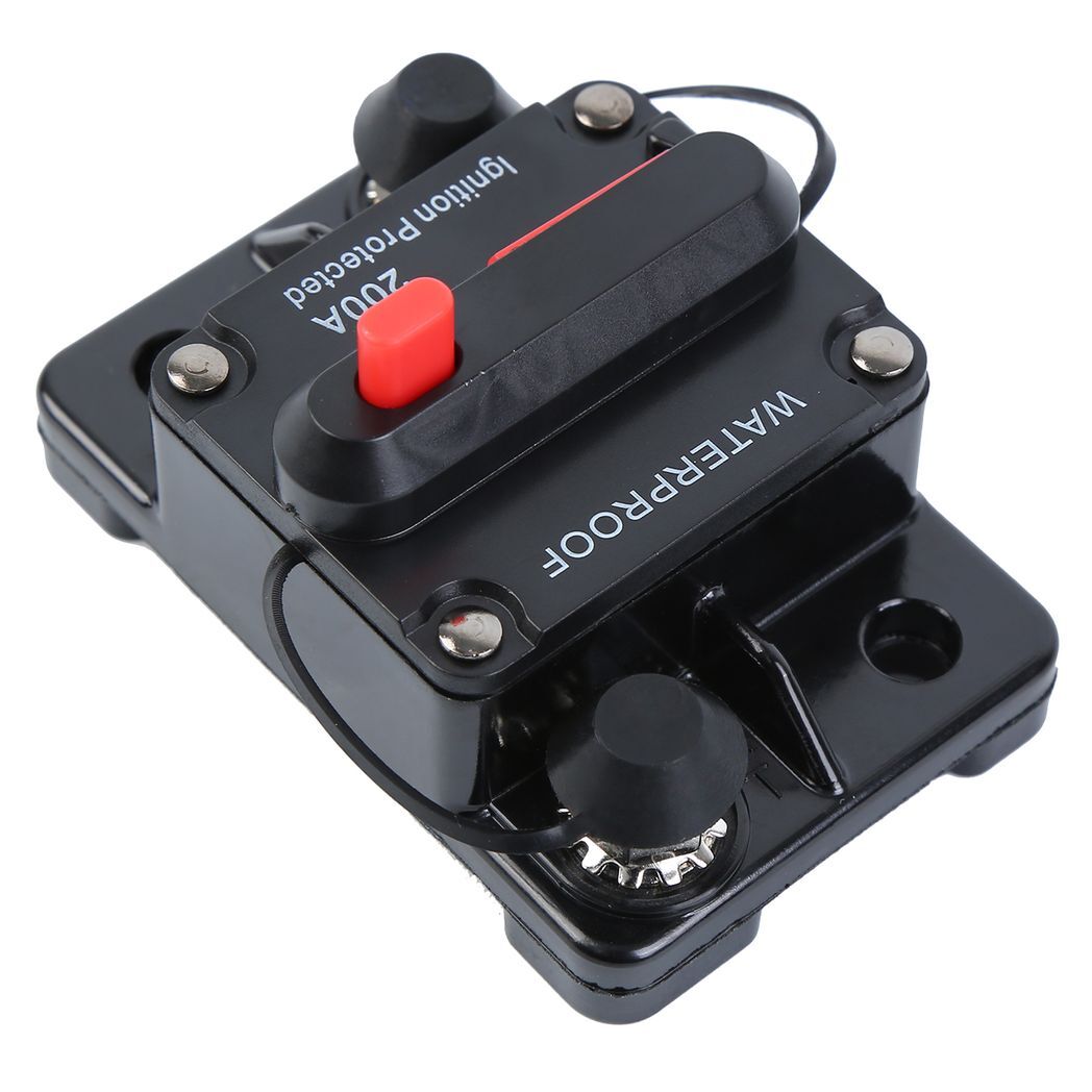 Circuit Breaker 12V-48V DC Waterproof with Manual Reset for Motor Auto Car Marine Boat Bike Stereo Audio (Surface Mount-200Amp) - Premium Automotive from Rapidvehicles - Just $17.99! Shop now at Rapidvehicles