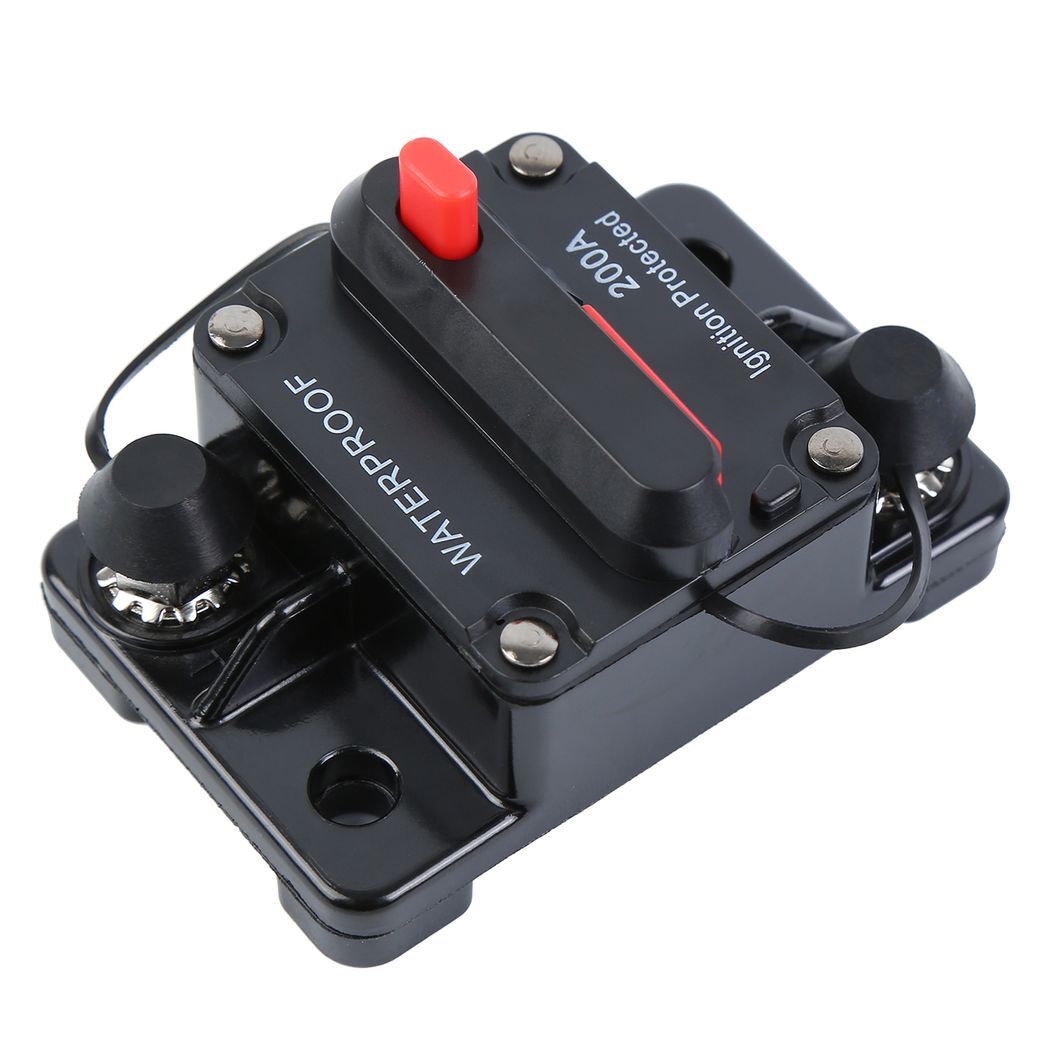 Circuit Breaker 12V-48V DC Waterproof with Manual Reset for Motor Auto Car Marine Boat Bike Stereo Audio (Surface Mount-200Amp) - Premium Automotive from Rapidvehicles - Just $17.99! Shop now at Rapidvehicles