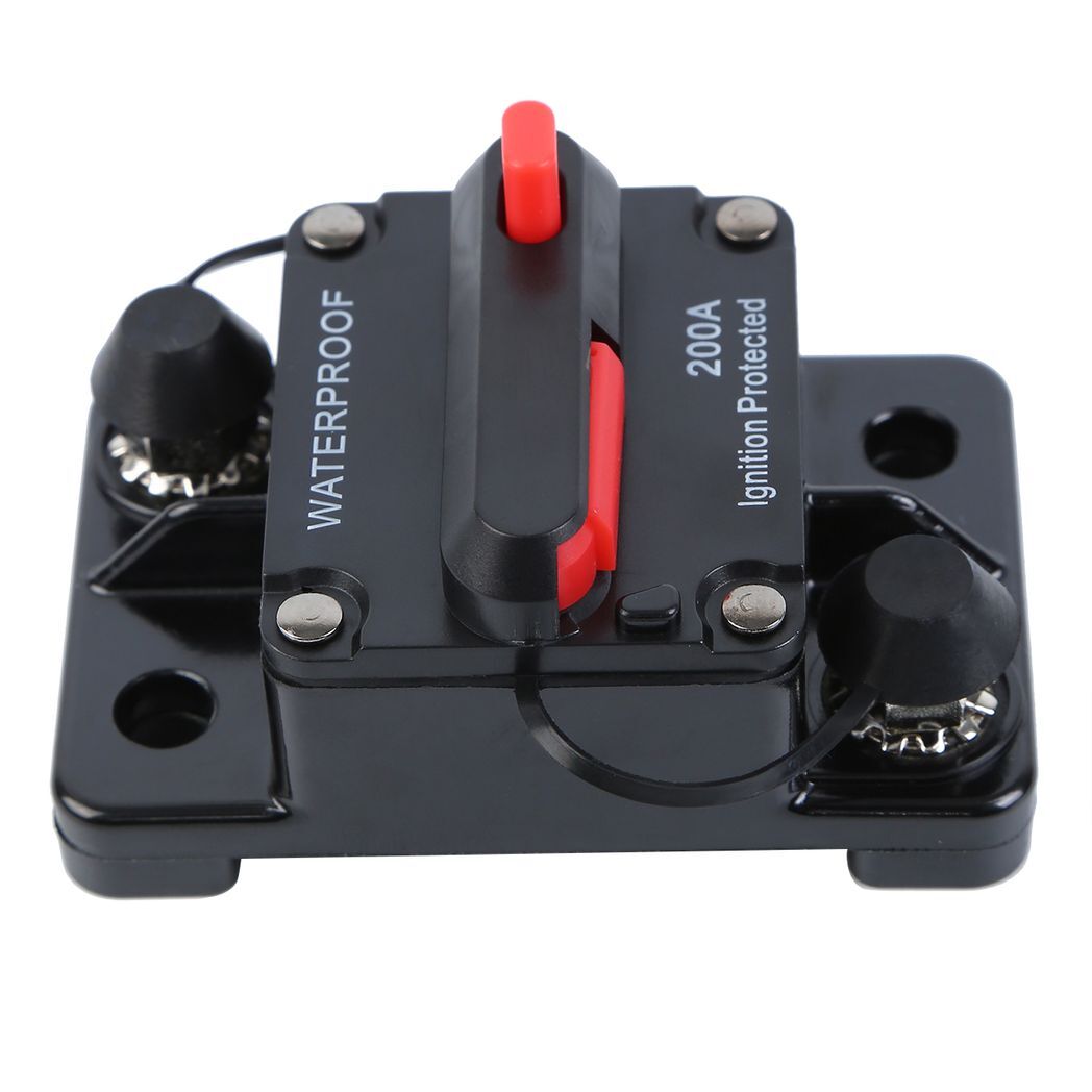 Circuit Breaker 12V-48V DC Waterproof with Manual Reset for Motor Auto Car Marine Boat Bike Stereo Audio (Surface Mount-200Amp) - Premium Automotive from Rapidvehicles - Just $17.99! Shop now at Rapidvehicles