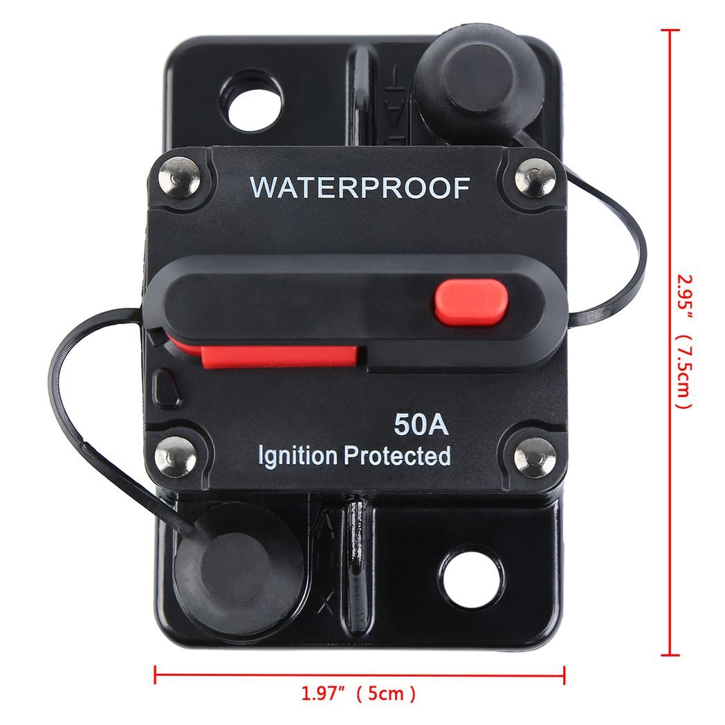 50A AMP Circuit Breaker Car Marine Stereo Audio Inline Replace Fuse 12V-48V - Premium Automotive from Rapidvehicles - Just $20.99! Shop now at Rapidvehicles