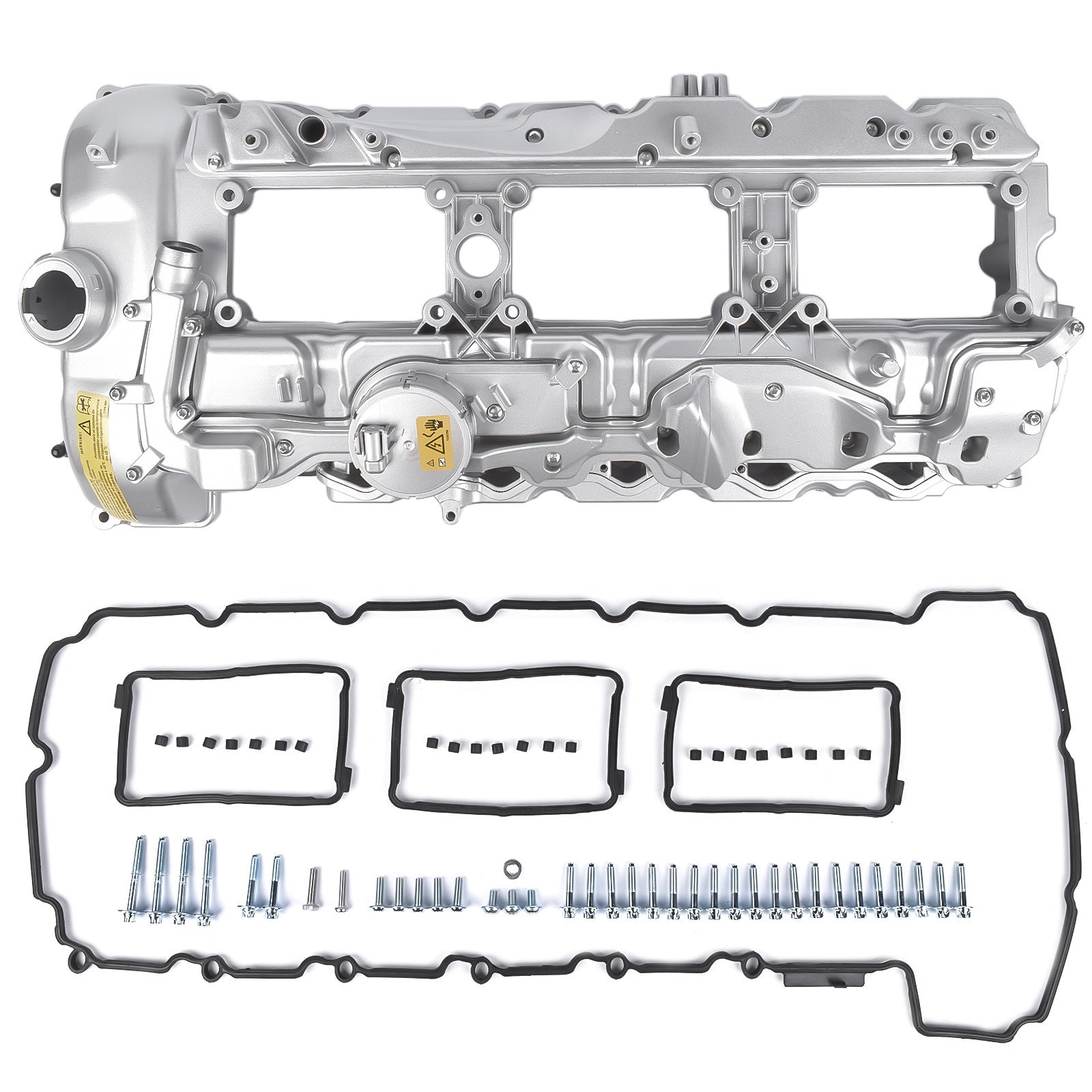 Aluminum Rocker Valve Cover with Gasket + Cap 11127570292 for BMW 135i 335i 435i 535i GT xDrive 640i Gran Coupe 740Li xDrive X1 X2  X4 X5 X6 M2 - Premium Automotive from Rapidvehicles - Just $192.99! Shop now at Rapidvehicles