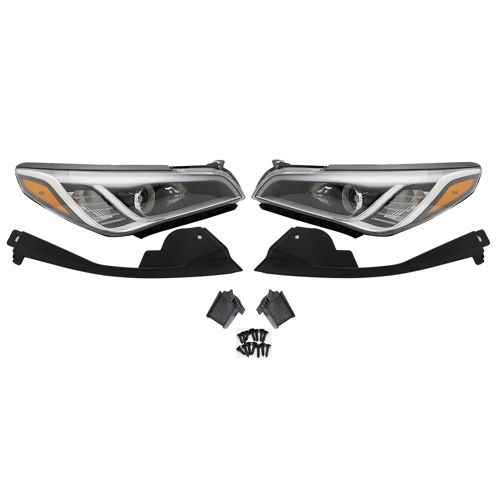 Pair Headlight Headlamp Halogen Right Left For 2015 2016 2017 Hyundai Sonata - Premium Automotive from Rapidvehicles - Just $226.99! Shop now at Rapidvehicles