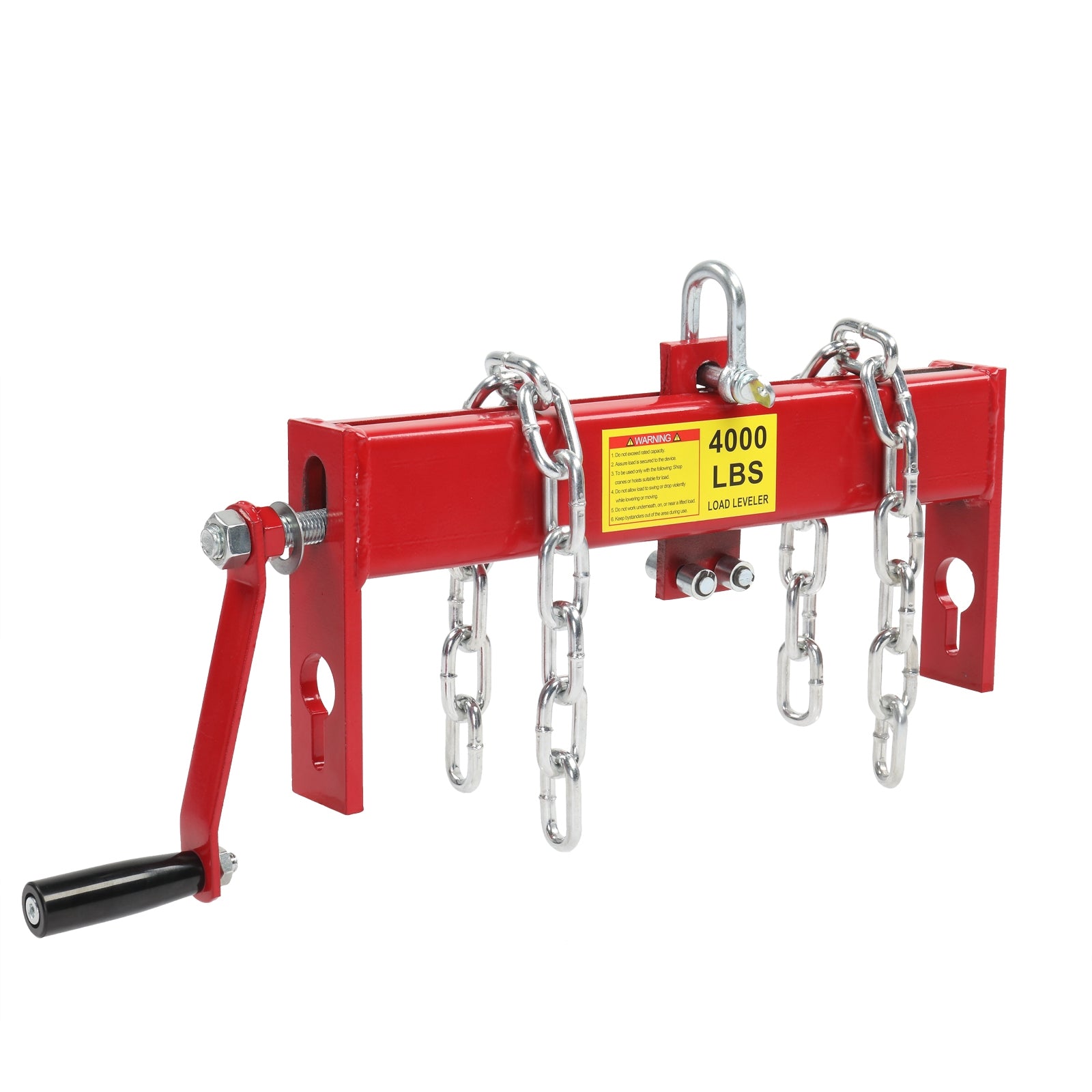 Heavy Duty Steel 2 Ton / 4000lbs Engine Hoist Load Leveler Shop Crane Cherry Picker with 2 Chains - Premium Automotive from Rapidvehicles - Just $60.99! Shop now at Rapidvehicles