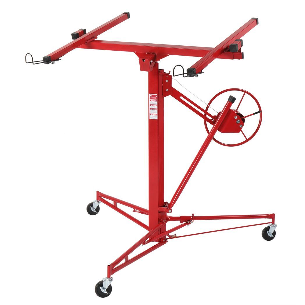 16FT Drywall Lifter Panel Hoist Dry Wall Rolling Caster Lifter Construction Tool 150LB Heavy Duty Sheetrock Hoist Holder Red - Premium Automotive from Rapidvehicles - Just $220.99! Shop now at Rapidvehicles