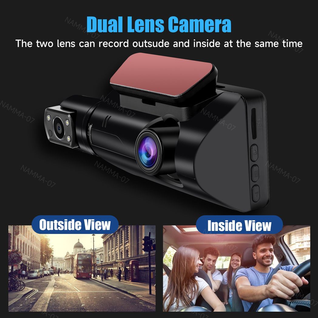 1080P Dual Lens Car DVR Dash Cam Video Recorder G-Sensor Front and Rear Camera - Premium Automotive from Rapidvehicles - Just $47.14! Shop now at Rapidvehicles