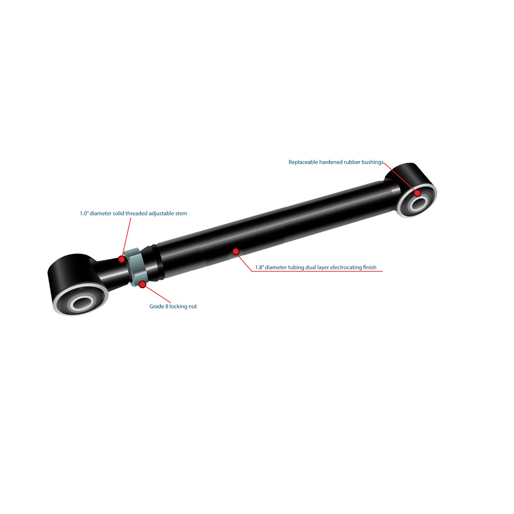 MT042055     1994-2009 Dodge Ram Adjustable Front Upper and Lower Control Arms 1-6" Black - Premium Automotive from Rapidvehicles - Just $273.99! Shop now at Rapidvehicles