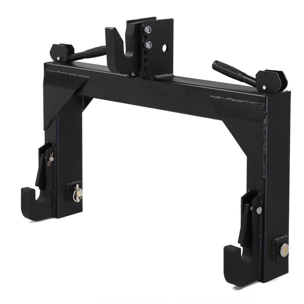 3 Pt Quick Hitch Adapter For Category 1 & 2 W/ Adjustable Bolt Tractor 3000lb,Black - Premium Automotive from Rapidvehicles - Just $191.99! Shop now at Rapidvehicles