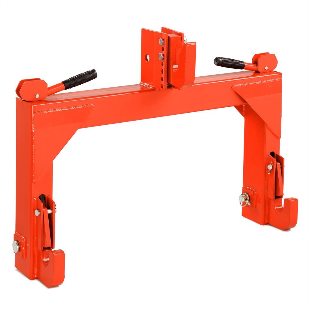 3 Pt Quick Hitch Adapter For Category 1 & 2 W/ Adjustable Bolt Tractor 3000lb,Orange - Premium Automotive from Rapidvehicles - Just $191.99! Shop now at Rapidvehicles