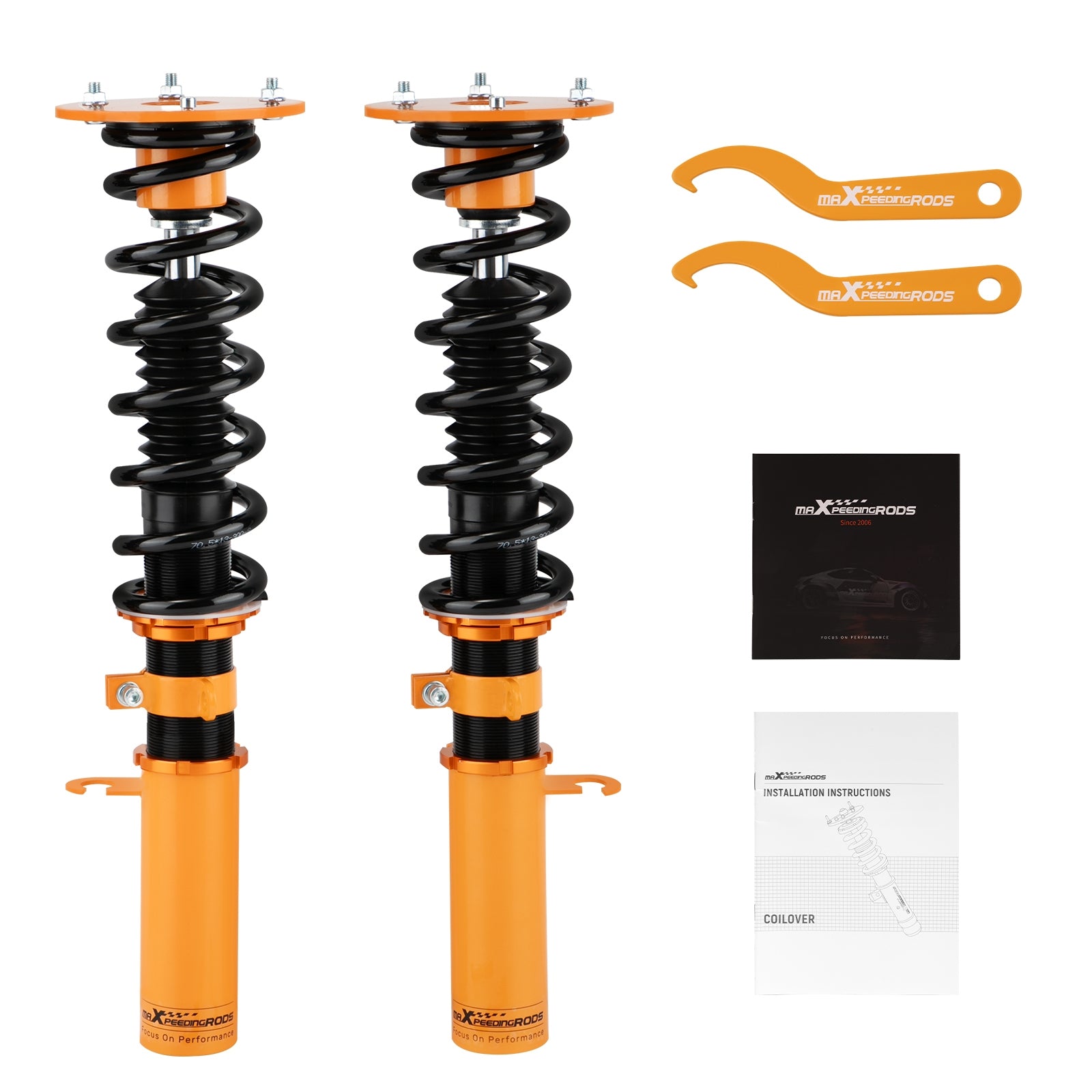 2pcs Front Air Strut to Coil Spring Shocks Conversion Kit for BMW X5 E53 2000-2006 Front Coilovers - Premium Automotive from Rapidvehicles - Just $330.99! Shop now at Rapidvehicles