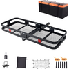 Trailer Hitch Cargo Carrier Rack 500 Lbs|Heavy Duty Steel Cargo Basket|60" X 24" X 14.4"/6" Folding Mount Cargo Carrier with Waterproof Cargo Bag,Cargo Net, Stabilizer for Truck,SUV,RV - Premium Automotive from Rapidvehicles - Just $184.99! Shop now at Rapidvehicles