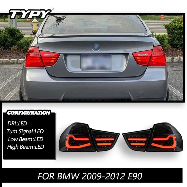 TYPY Car Lights For BMW 3 Series E90 Taillights 2009-2012 LED Projetor Tail Lamp Daytime Running Light Automotive Accessories