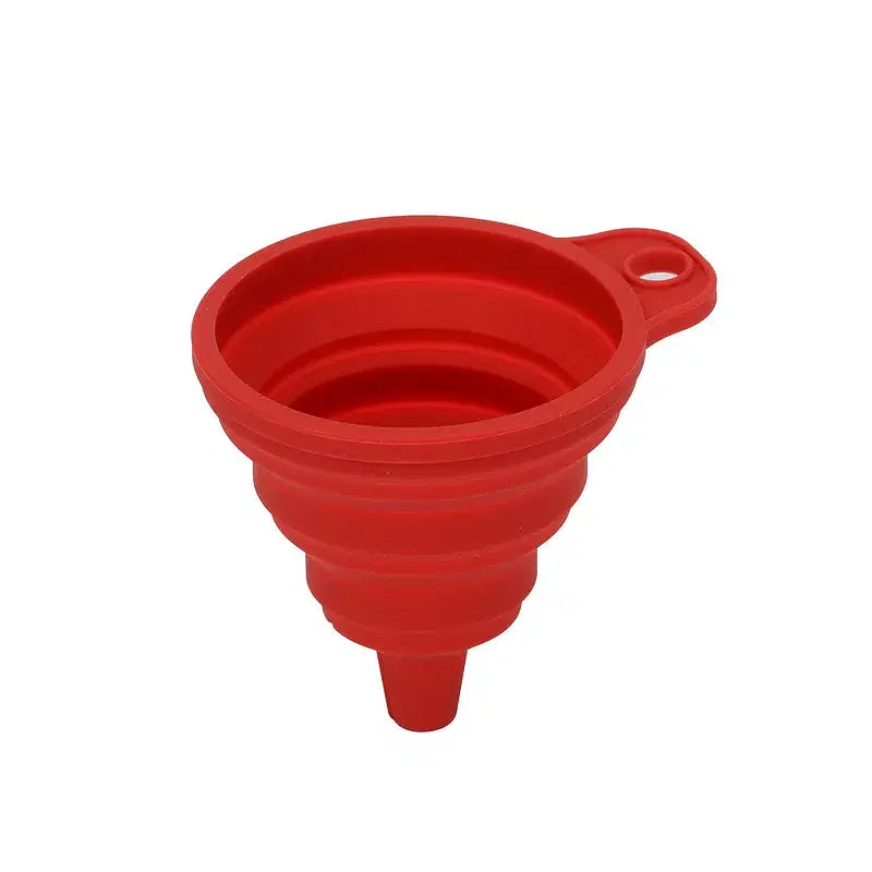 Color: Red - Collapsible Silicone Car Engine Funnel for Alfa Romeo 147 156 159 Giulietta Mito Giulia Stelvio Brera GT - Premium Exterior Accessories from NoEnName_Null - Just $5.96! Shop now at Rapidvehicles