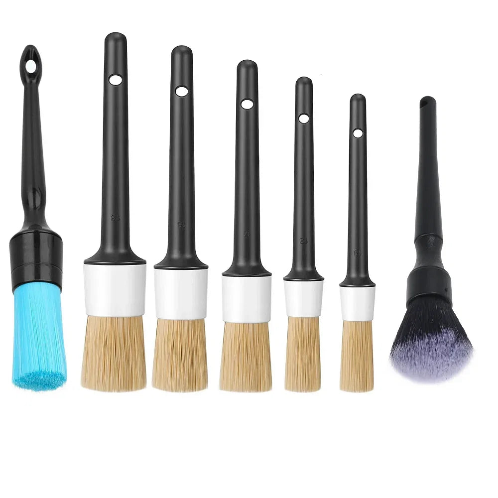 Color: Black - Car Detailing Brush Set Car Cleaning Brushes Sponges Towels for Car Air Vents Rim Cleaning Dirt Dust Clean Tool Wash Accessories - Premium Car Wash & Maintenance from everso - Just $22.18! Shop now at Rapidvehicles