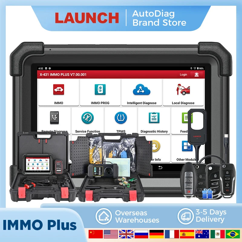 LAUNCH X431 IMMO Plus Car Key Programmer Programming Tool Automotive Diagnostic Scanner Auto Diagnosis Immobilizer