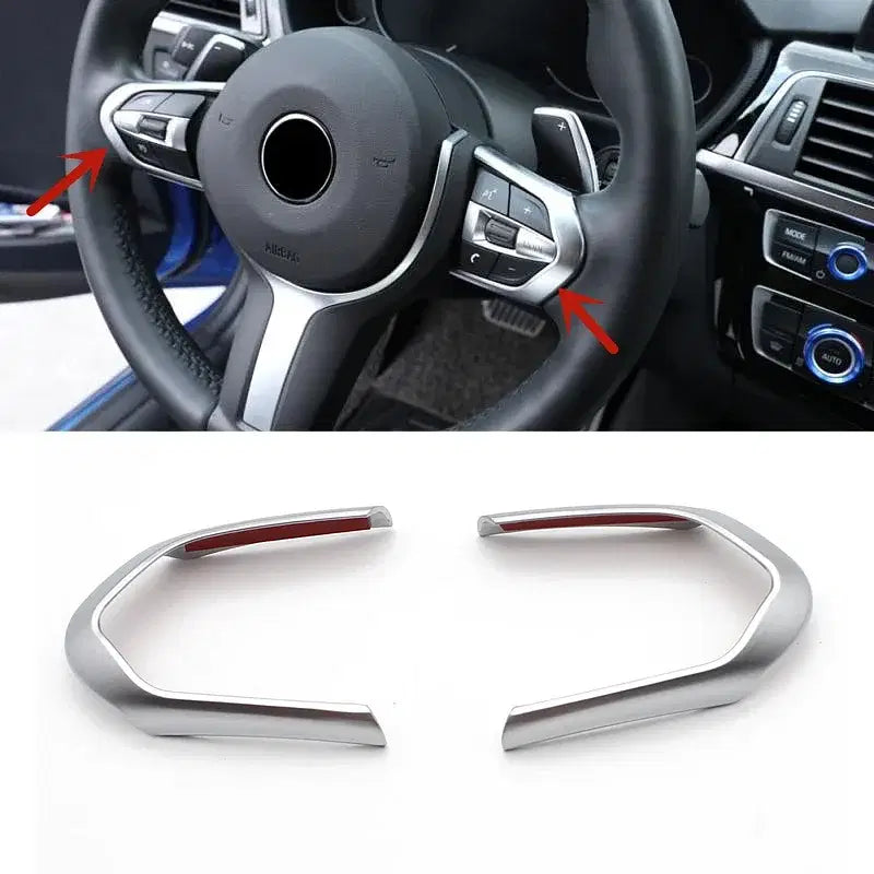 Chrome Steering Wheel Button Cover Trim Car Sticker for BMW F20 F22 F32 F10 F06 F15 F16 M-Sport - Premium  from NoEnName_Null - Just $14.56! Shop now at Rapidvehicles