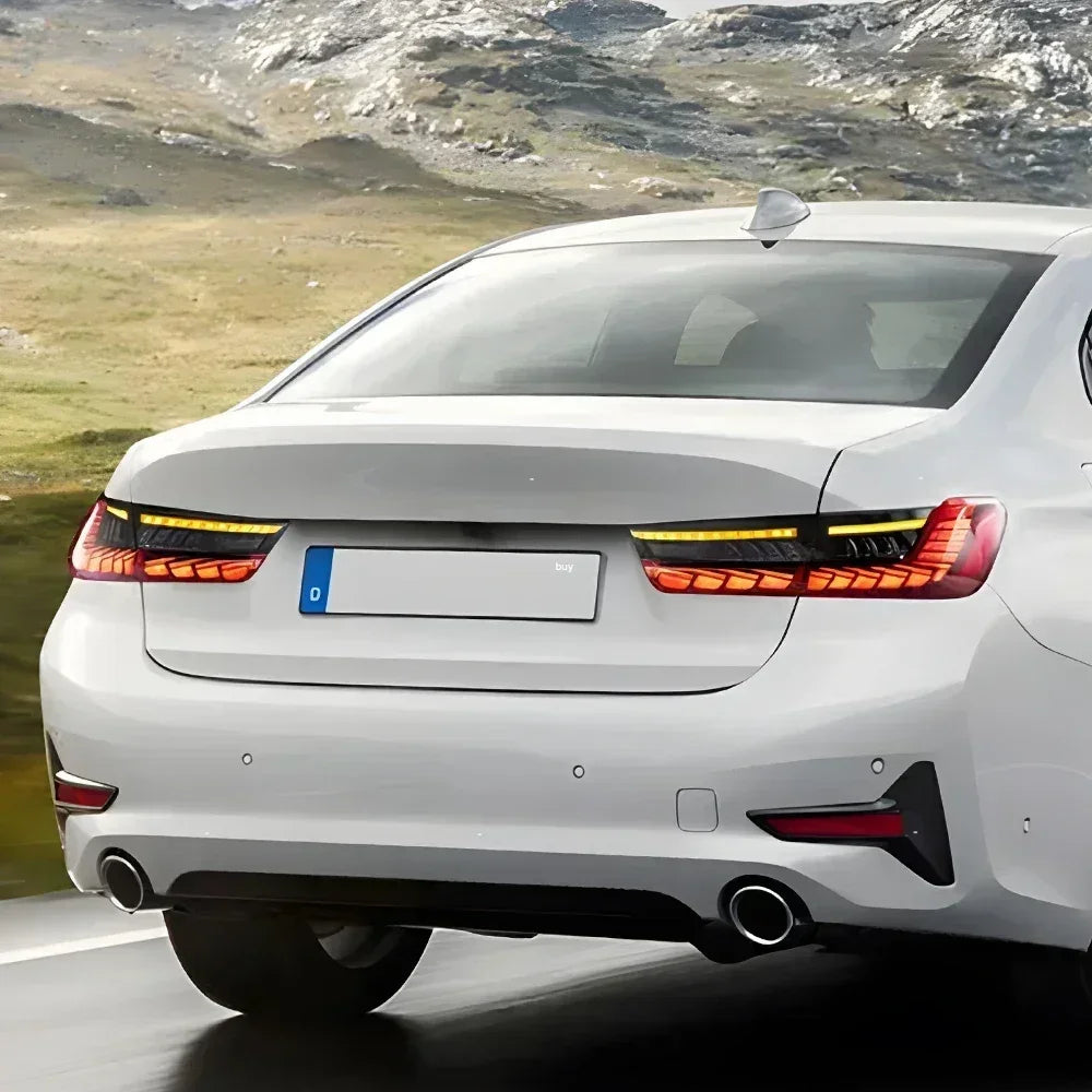 Car Taillights For BMW 3 Series G20 G28 320i 325i 330i 2020-2024 Upgrade LED Dynamic Dragon Scale Taillight Accessories Assembly