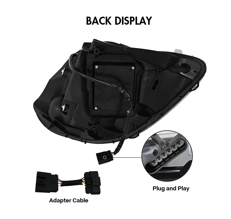 TT-ABC Modified LED Headlight For Chevrolet Corvette C6 2005-2013 Head Lamp With Porsche Design Sequential Turn Signal Assembly