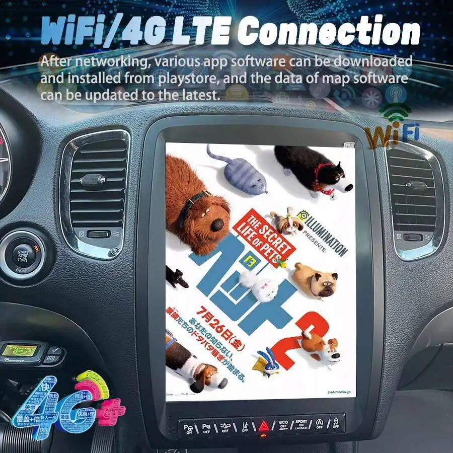 Carplay For Dodge Durango 2012 - 2019 Android13 Car Stereo Car Radio with touch Screen Radio Player Car GPS Navigation Head Unit