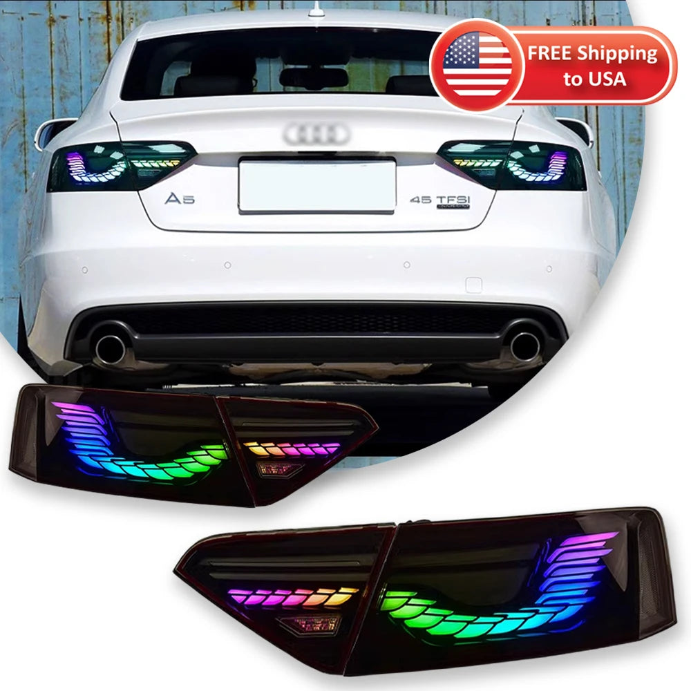 TYPY New LED Taillight Upgrade Modified Full Tail Lamp Car Accessories For Audi A5 2008-2016 Dynamic Turn Signals