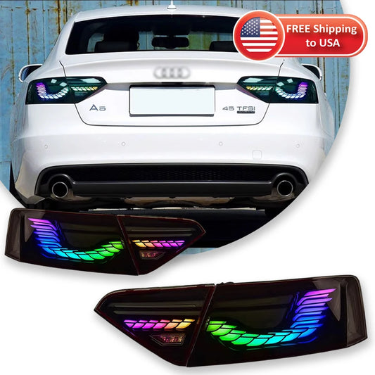 TYPY New LED Taillight Upgrade Modified Full Tail Lamp Car Accessories For Audi A5 2008-2016 Dynamic Turn Signals