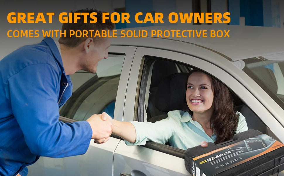 FOXWELL NT624 Elite OBD2 Scanner Car Diagnostic Scanner All Systems Code Reader SAS/Oil/EPB 8 Reset OBD2 Scanner Diagnostic Tool