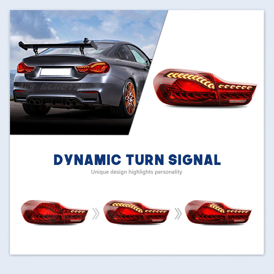 HCMOTIONZ LED Tail Lamp for BMW M4 2014-2020 Car Rear Back Light Assembly F32 F82 F83 F33 F36 420i Models 4 Series U.S. Shipment