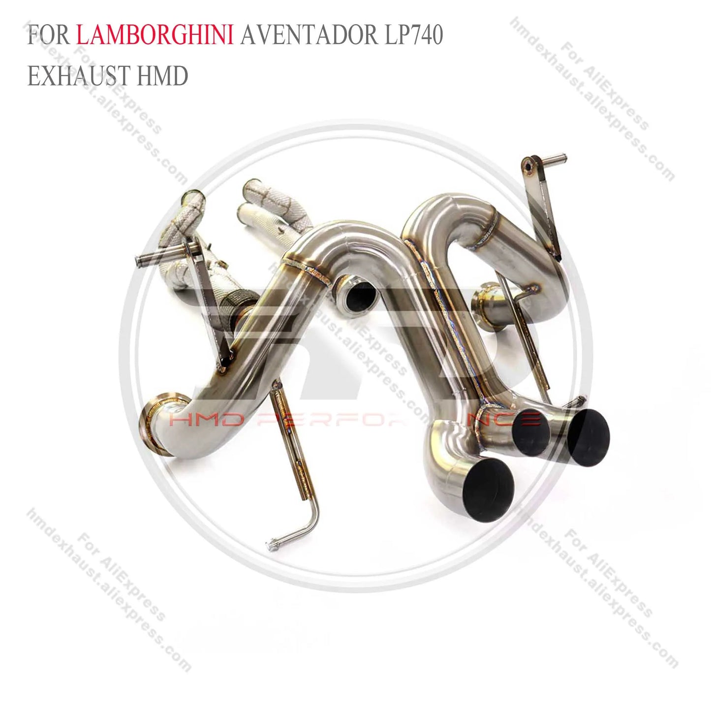 HMD Exhaust System Stainless Steel Performance Catback full sets for Lamborghini Aventador LP740 6.5 without valve