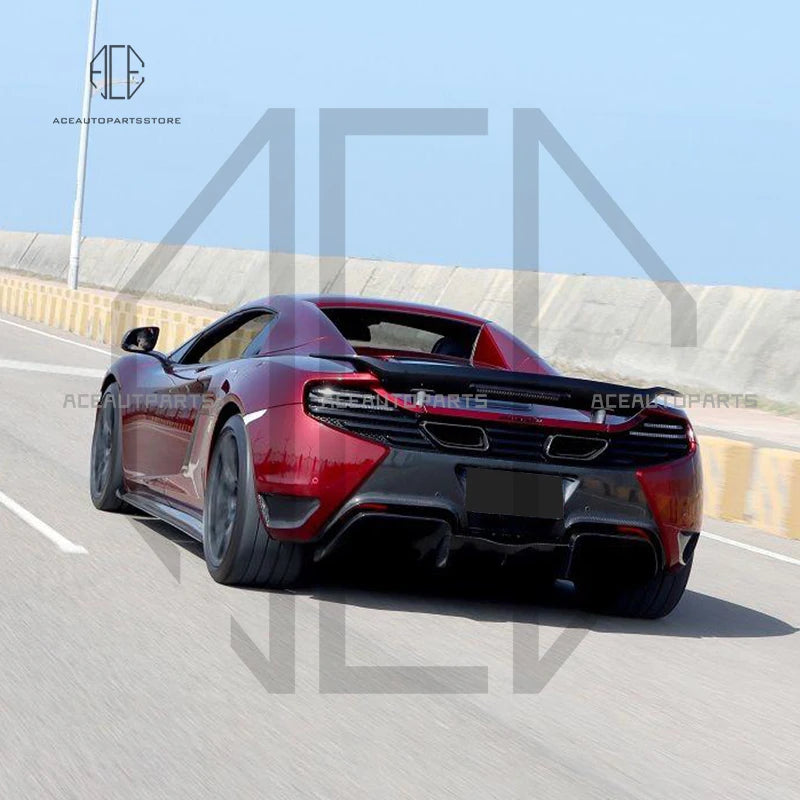 For Mclaren MP4-12C Rear Bumper Side Skirts Rear Lip And Rear diffuser Kit Body Kit Dry Carbon Fiber 2011-2014
