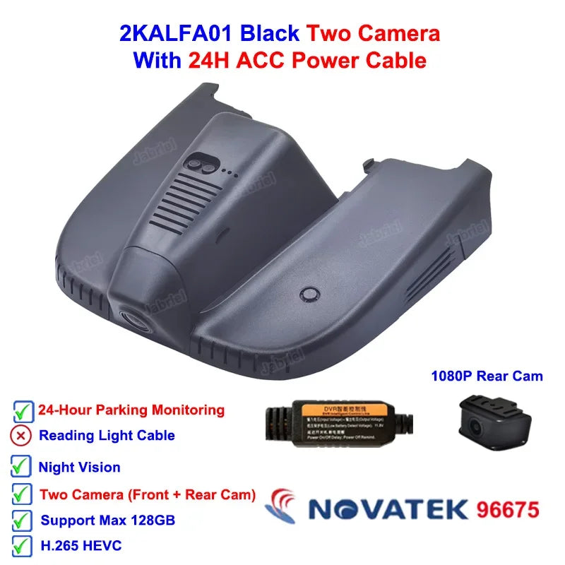 2K 1600P Car Dvr Dash Cam Camera for ALFA ROMEO Stelvio Quadrifoglio for ALFA ROMEO Giulia Quadrifoglio GTA Veloce 2016-2021