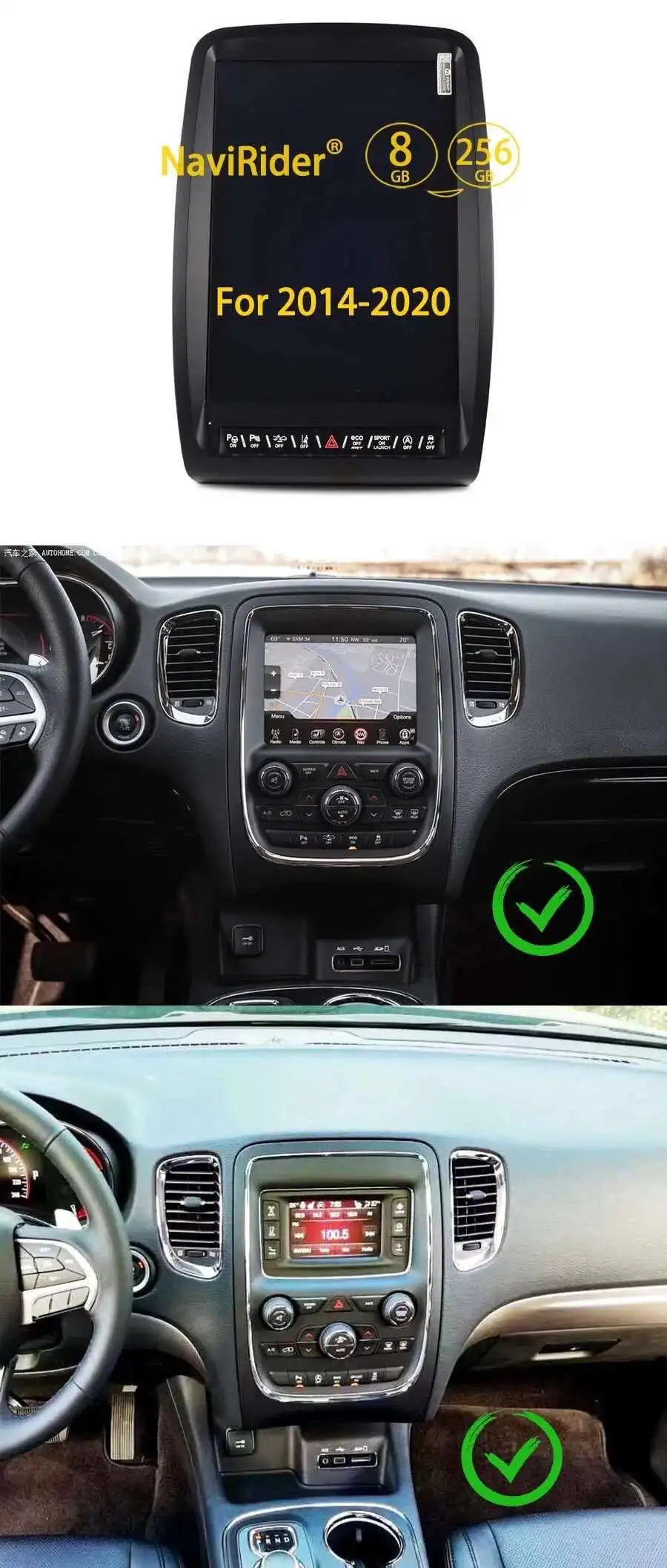 Carplay For Dodge Durango 2012 - 2019 Android13 Car Stereo Car Radio with touch Screen Radio Player Car GPS Navigation Head Unit