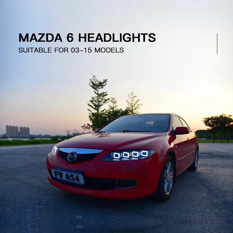 Full LED Dynamic Flow Headlamp Upgrade Bugatti Headlight Assembly Head Light For Mazda 6