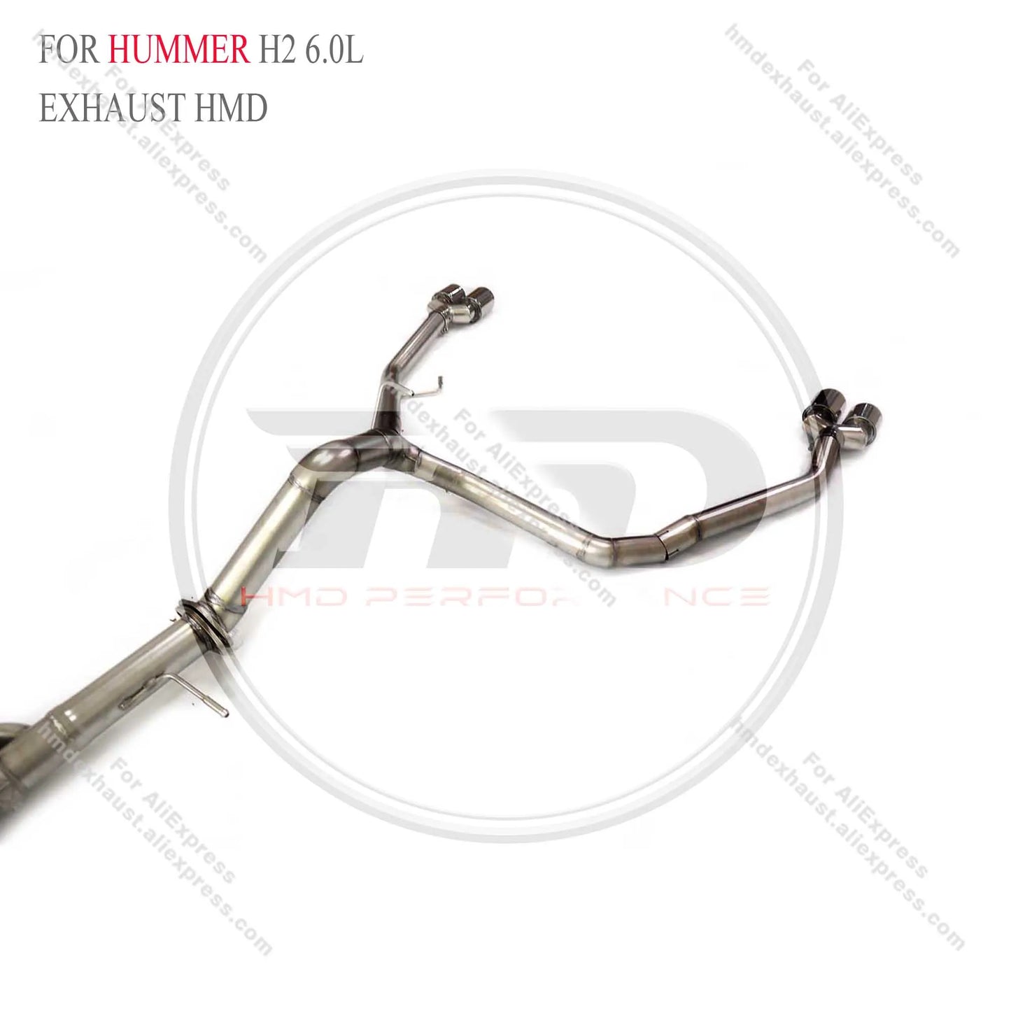 HMD Hot sale Stainless Steel Exhaust System Performance Catback for Hummer H2 6.0L Muffler With Valve