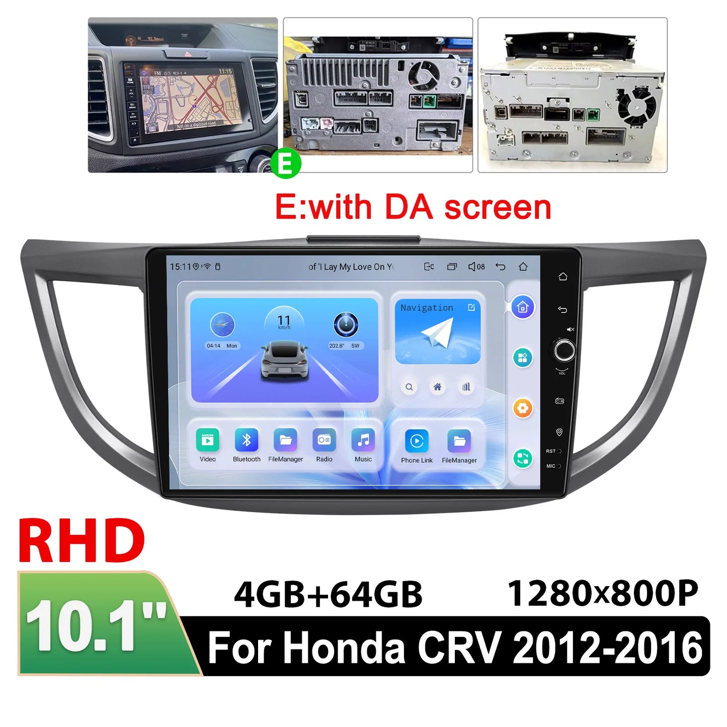 JOYING 10.1"Android 13.0 Car Stereo Radio Multimedia Playere Head Unit With Apple Carplay Android Auto For Honda CRV 2012-2016