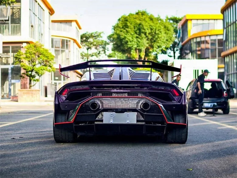 Dry Carbon Fiber STO Style For Lamborghini Huracan LP580 LP610 EVO Bumper hood side skirt spoiler door panel mirror exhaust