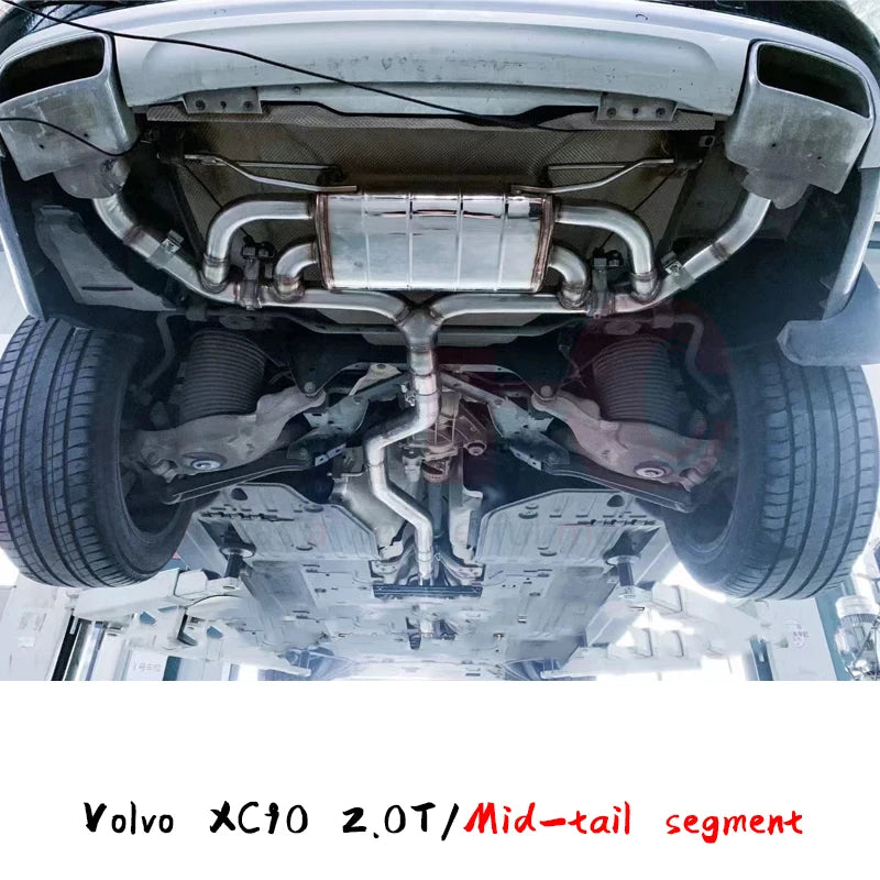 GFC catback exhaust muffler for Volvo XC60 XC90 2.0T, Car electric valve exhaust system made of 304 stainless steel