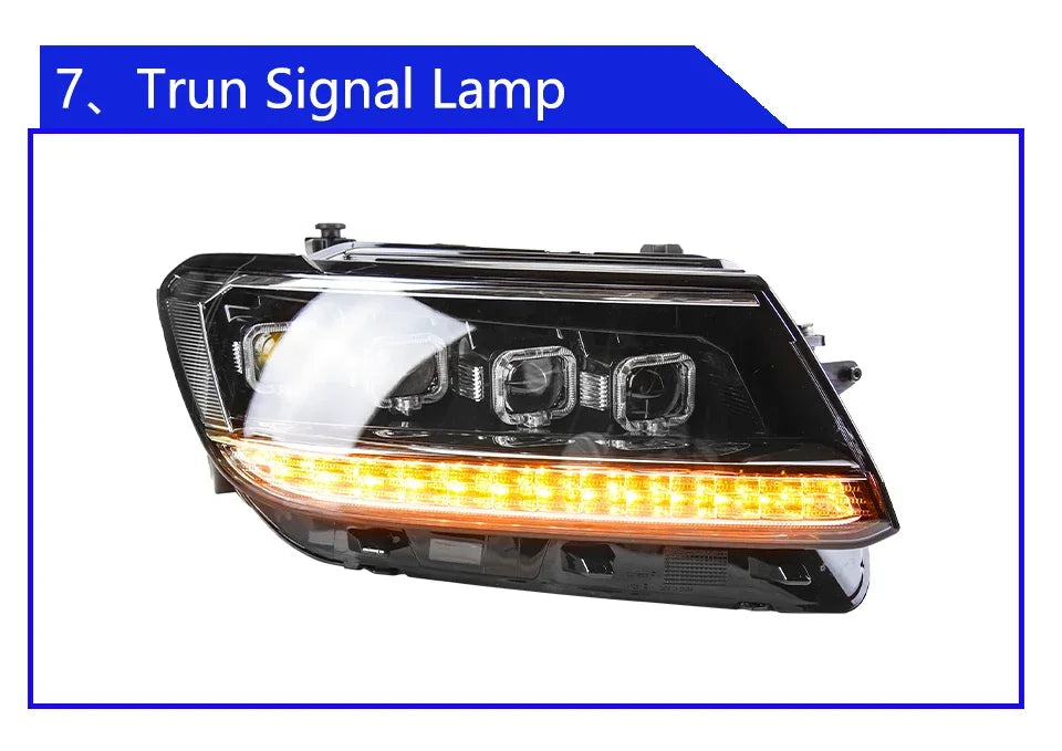 Car Front Lamps for VW Tiguan L 2017-2021 LED Auto Headlights Assembly Upgrade Bugatti Style 4 Projector Lens Accessories