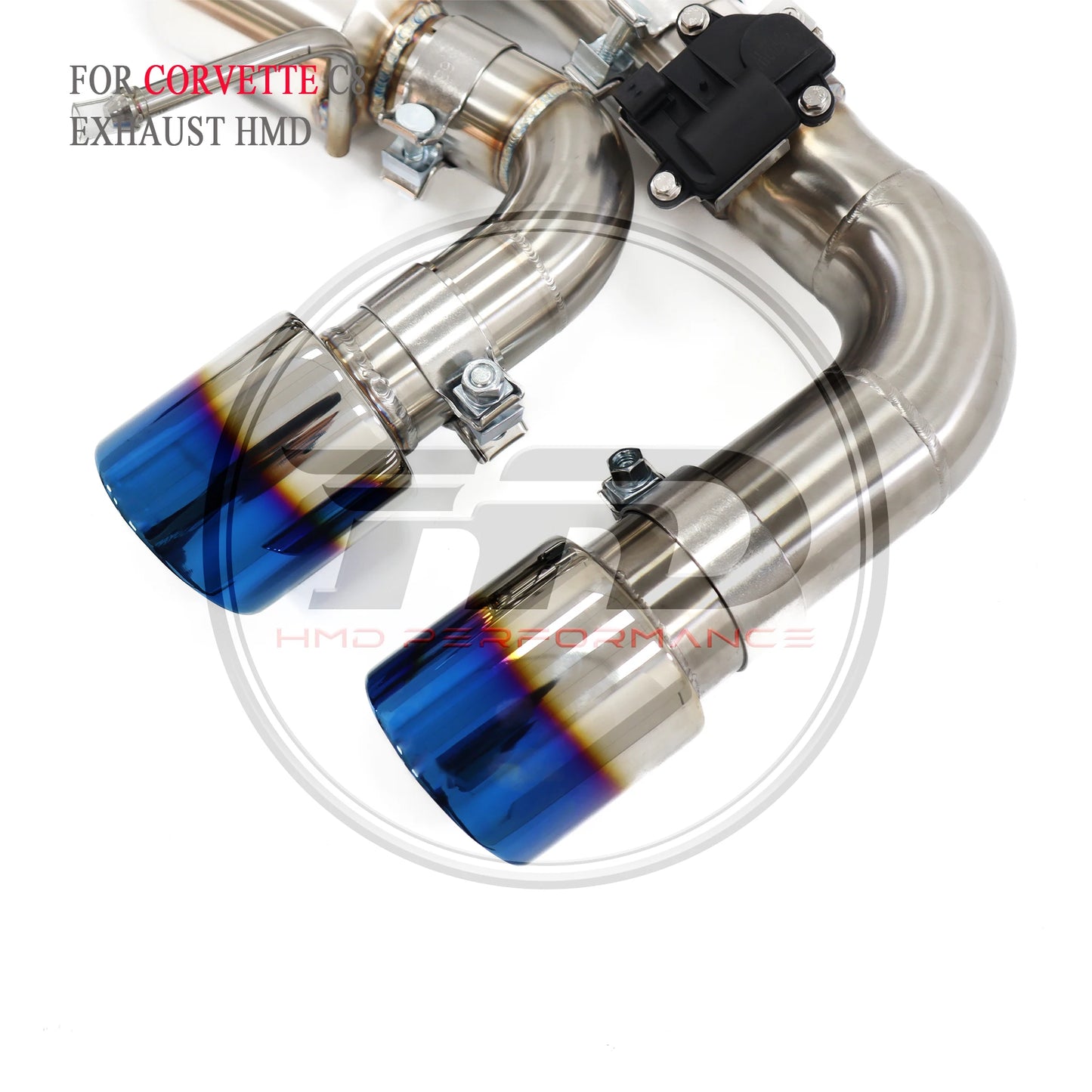 HMD brushed stainless steel High performance exhaust system Performance Chevrolet C8 Auto parts modified electronic valves