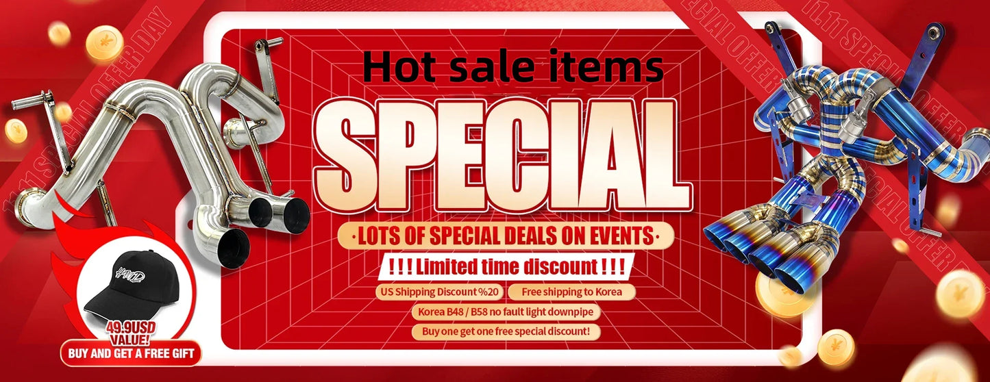 HMD Exclusive customization Exhaust System Titanium alloy High Flow Downpipe and catback for Porsche 911 991.2 with GT3