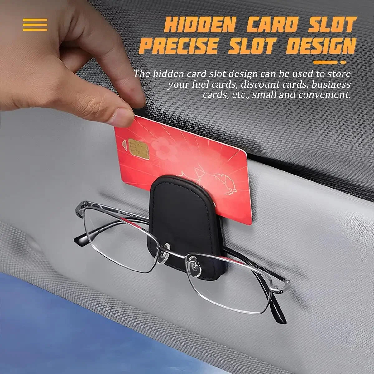 Color Name: PURPLE - Sunglasses Holders for Car Sun Visor, Leather Eyeglasses Hanger Mounter, Magnetic Glasses Holder and Ticket Card Clip - Premium Interior Accessories from NoEnName_Null - Just $15.66! Shop now at Rapidvehicles