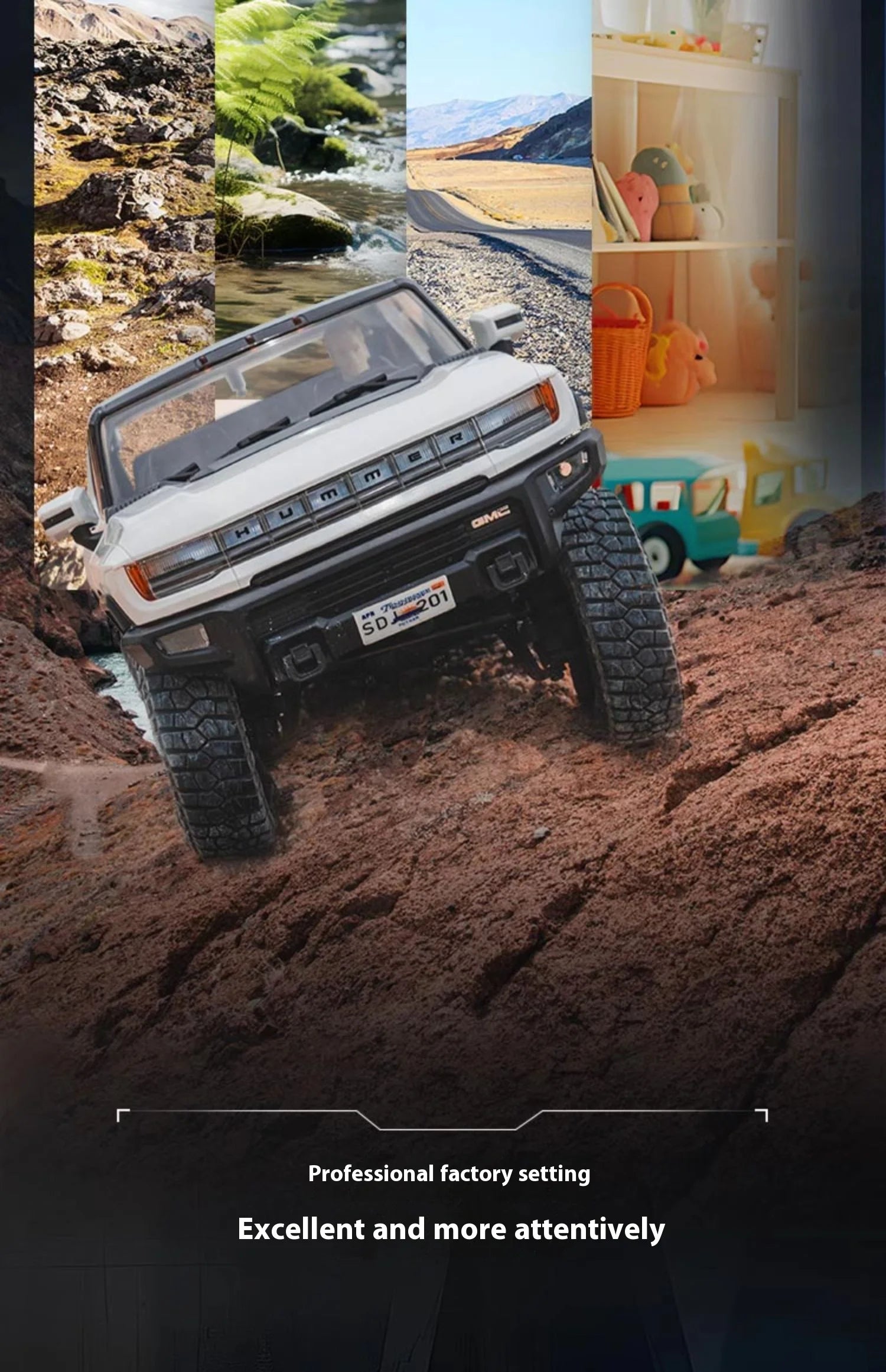 Hot FMS 1:18 Hummer EV Pickup Truck RC Car Remote Control Off-Road Climbing Simulation Model Toy Ideal Festival Gift For Kids - Use code SHOPAPP15 to get 15 percent off free shipping USA