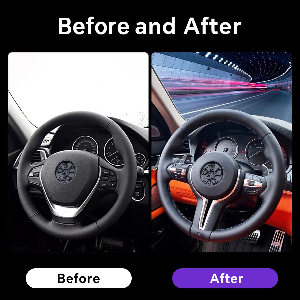 With Paddle Shifter Full Leather Steering Wheel For BMW 3 Series E90 E91 E92 E93 X5 E70 X6 E71 E82 E88 E81 E87 Car Accessories