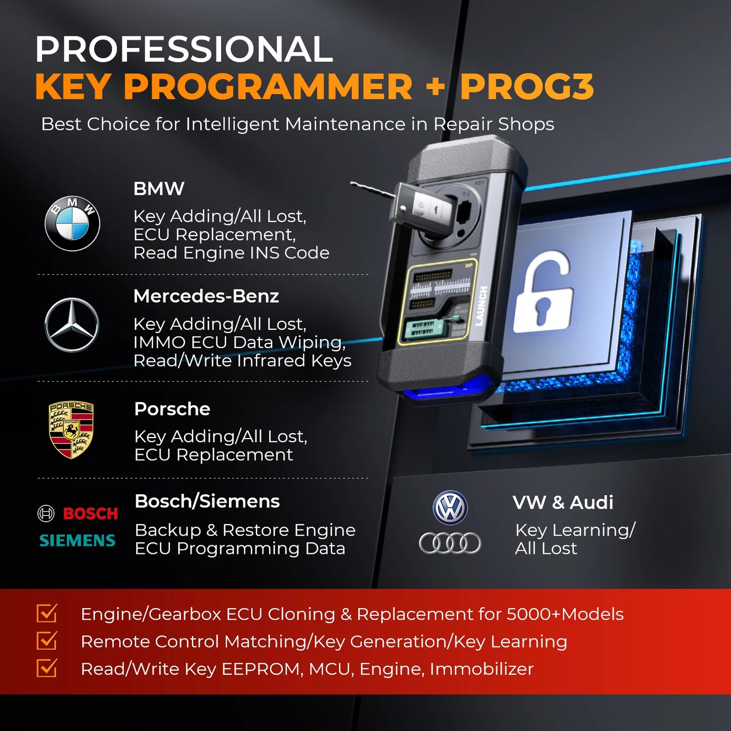 LAUNCH X431 IMMO Plus Car Key Programmer Programming Tool Automotive Diagnostic Scanner Auto Diagnosis Immobilizer