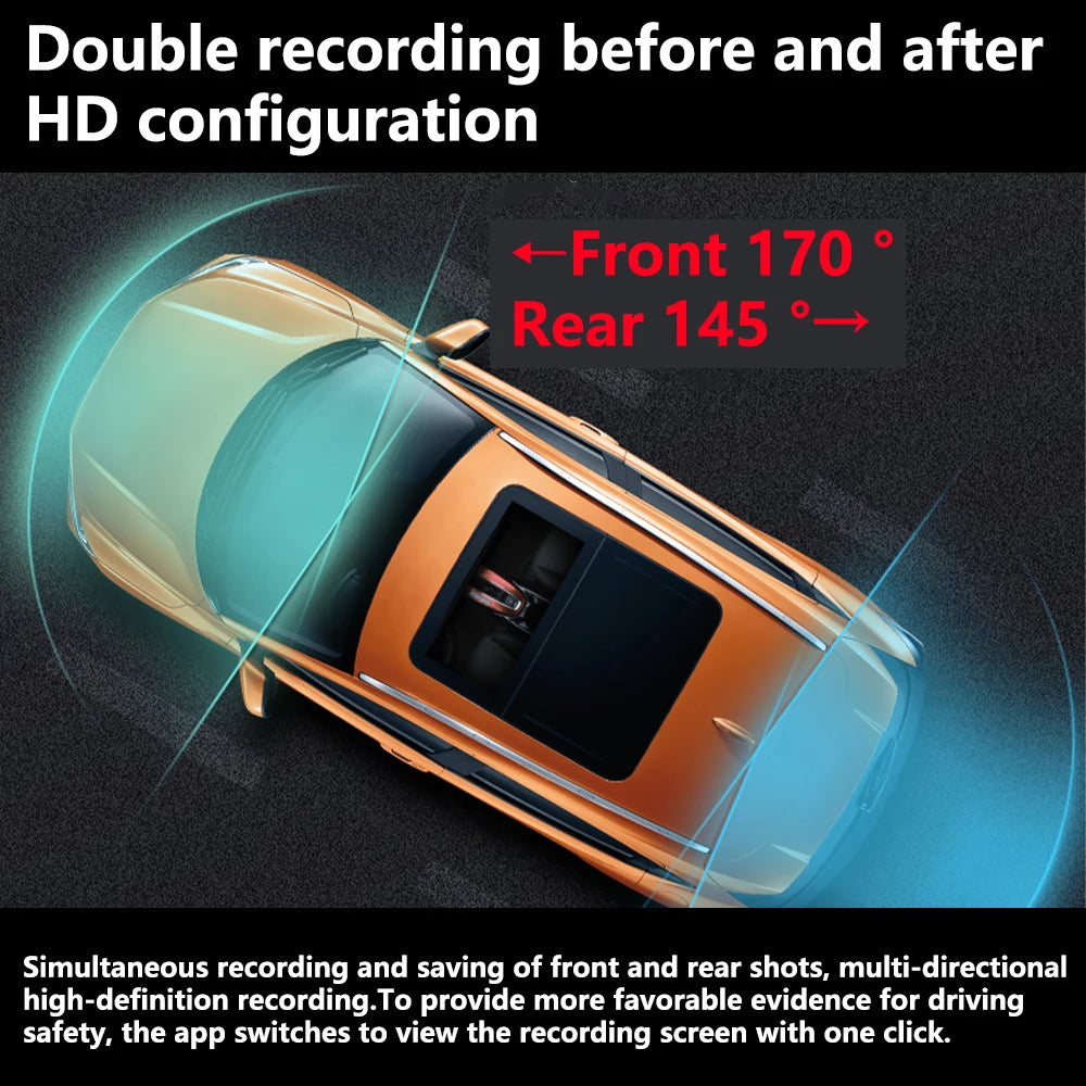 ZJCGO 4K Wifi 3840*2160 DVR Dash Cam Camera Video Recorder for Alfa Romeo Giulia Stelvio 952 949 2015~2024