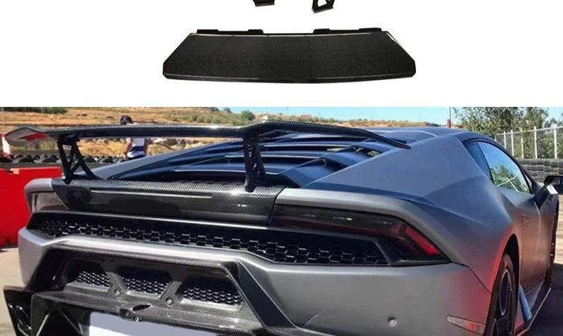 Suitable for Lamborghini LP610 Carbon Fiber V Tail Spoiler Double Layer Fixed Wind Wing Modified Auto Parts