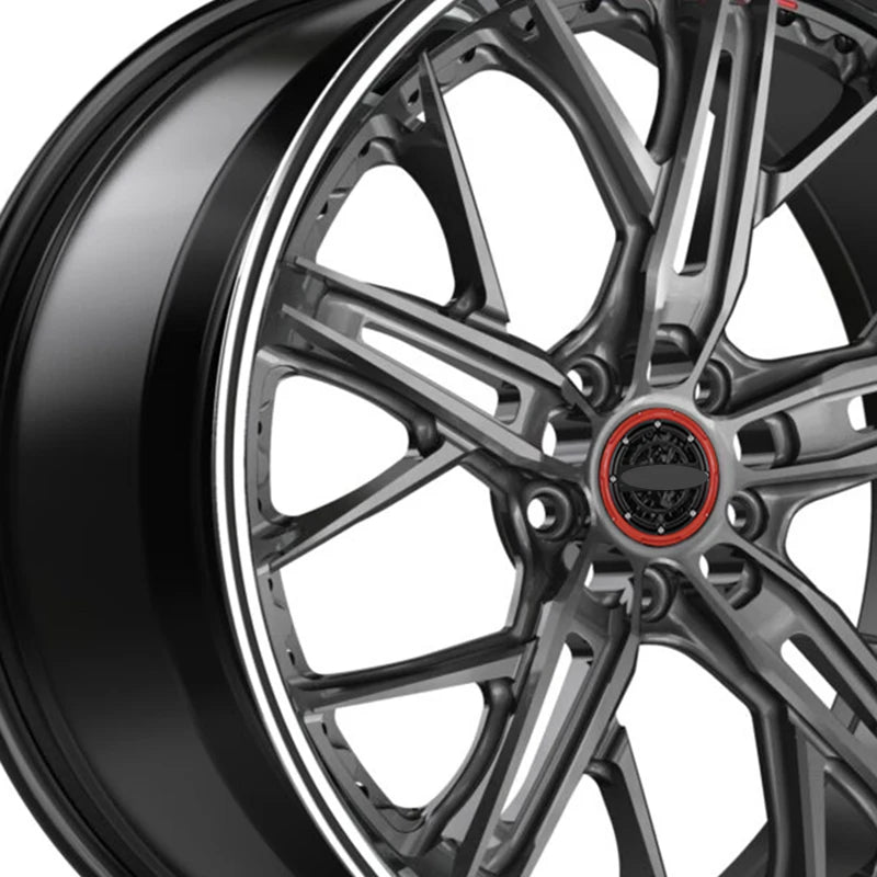 Forged 5x130 5x114.3 5x112 18 20 22 24 26 Inch Gloss Black Forged Wheel for bmw audi mclaren