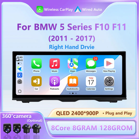 RHD For BMW 5 Series F10 F11 2011 - 2017 Android Wireless Carplay Radio Multimedia Player GPS WIFI DSP Stereo Screen Accessories