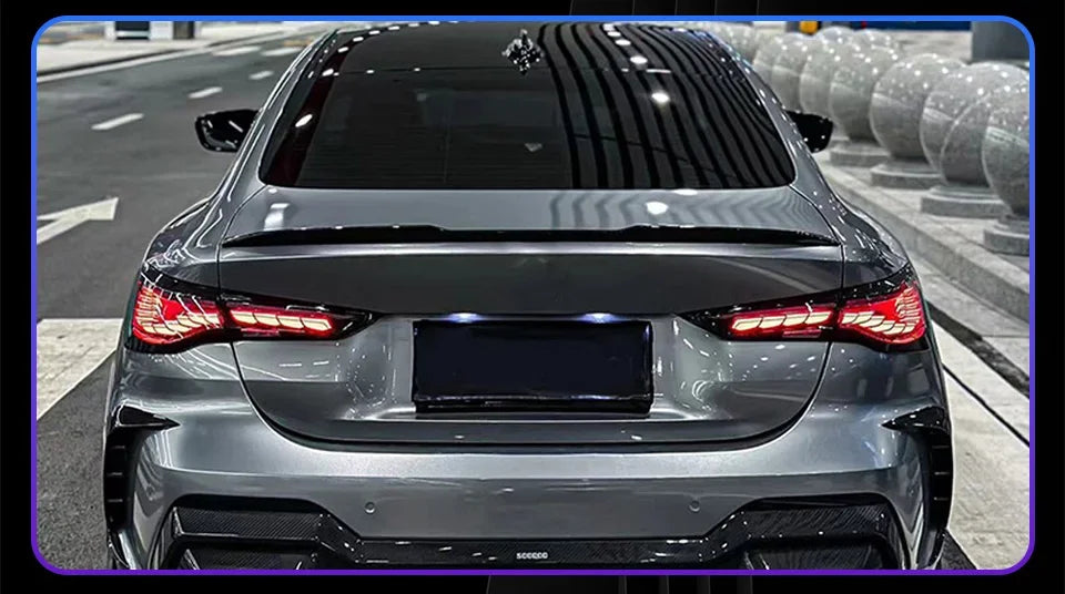 Car Taillights for Bmw 4 Series 2020-2023 Led Auto Back Lamps Assembly Upgrade Dragon Scale Design Style Turn Signal Accessories