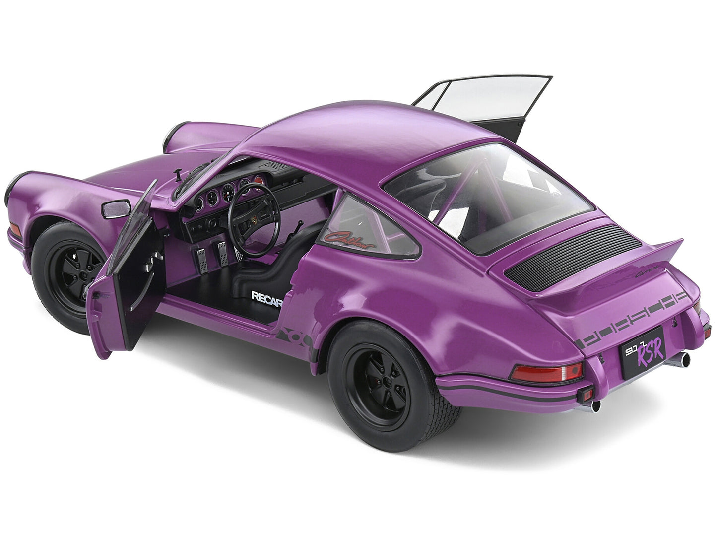 1973 Porsche 911 RSR Purple with Black Stripes 1/18 Diecast Model - Premium Porsche Models from Solido - Just $84.99! Shop now at Rapidvehicles