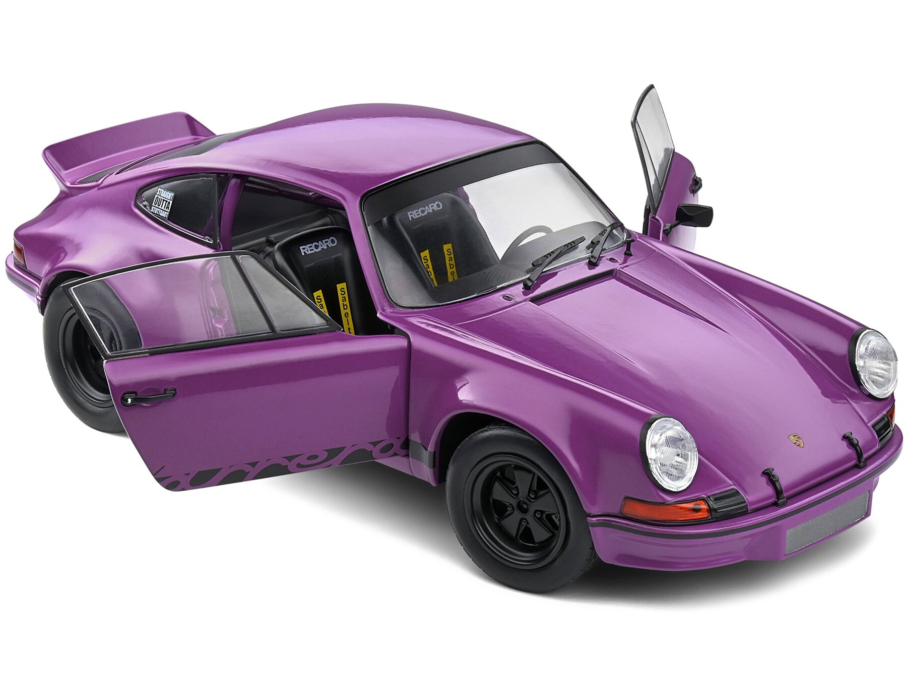 1973 Porsche 911 RSR Purple with Black Stripes 1/18 Diecast Model - Premium Porsche Models from Solido - Just $84.99! Shop now at Rapidvehicles