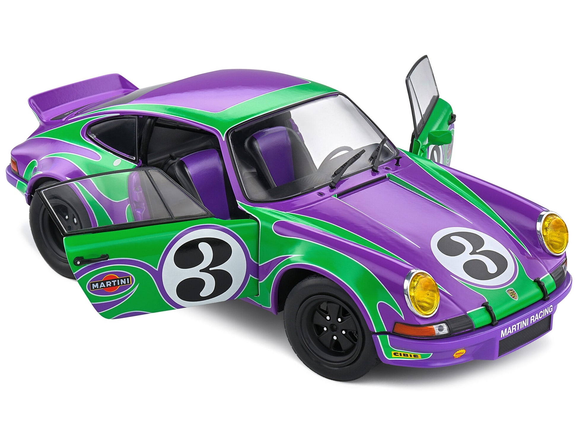 1973 Porsche 911 RSR #3 "Purple Hippy Tribute" "Competition" - Premium Porsche Models from Solido - Just $117.99! Shop now at Rapidvehicles